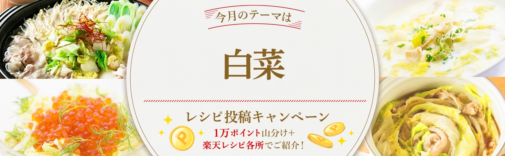 【毎月開催!】自慢の白菜レシピ大募集♪<今月のテーマは「白菜」!>